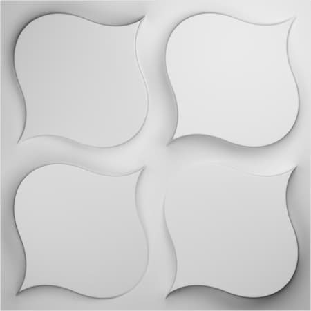 Ekena Millwork Clover EnduraWall Decorative 3D Wall Panel, White, 19 5/8"W x 19 5/8"H WP20X20CVWH